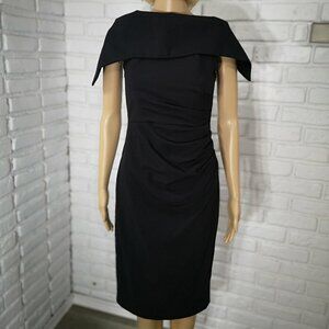 Vince Camuto Ladies Size 2 Black Sleeveless Front Pleats at Waist Dress